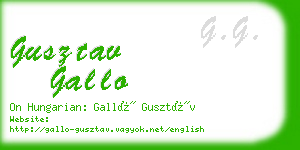 gusztav gallo business card